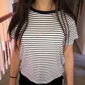 black and white striped tshirt